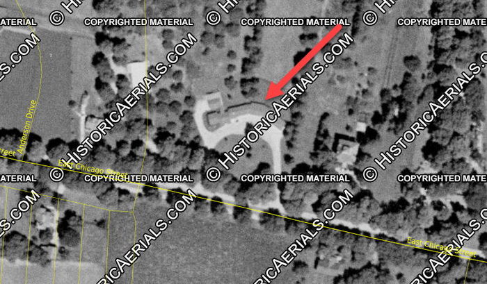 Little King Motel - 1955 Aerial